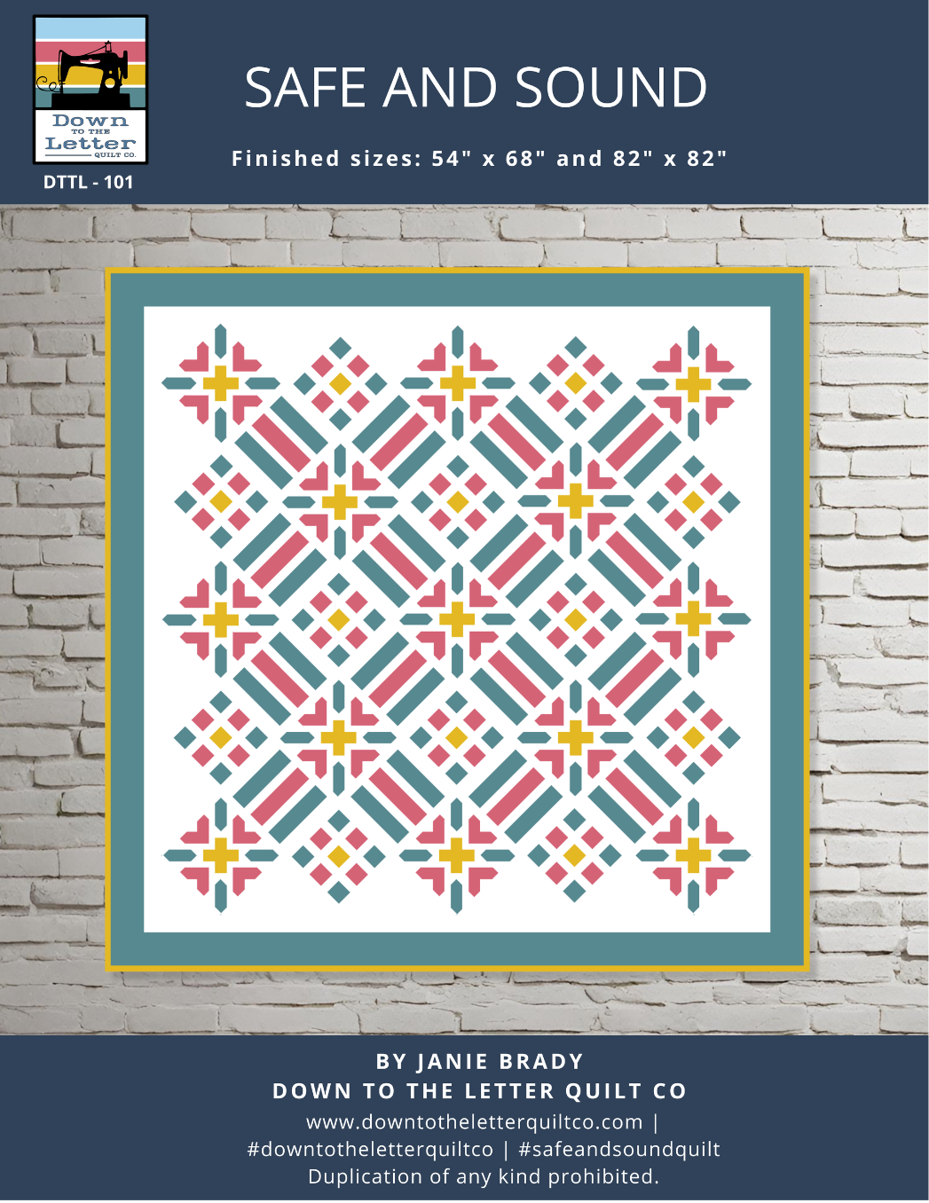 Safe and Sound Quilt Pattern - PDF Download