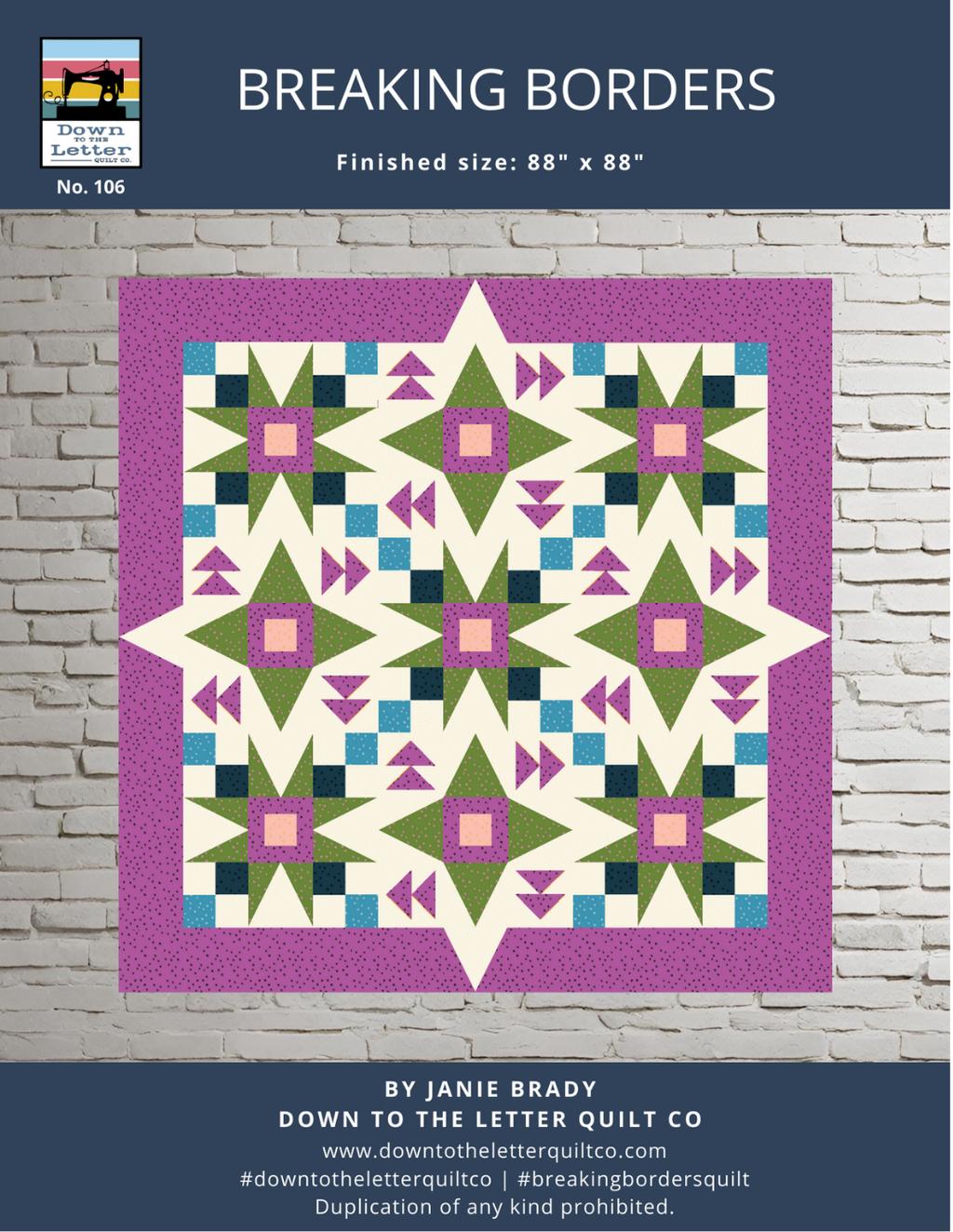 Breaking Borders Quilt Pattern - PDF Download