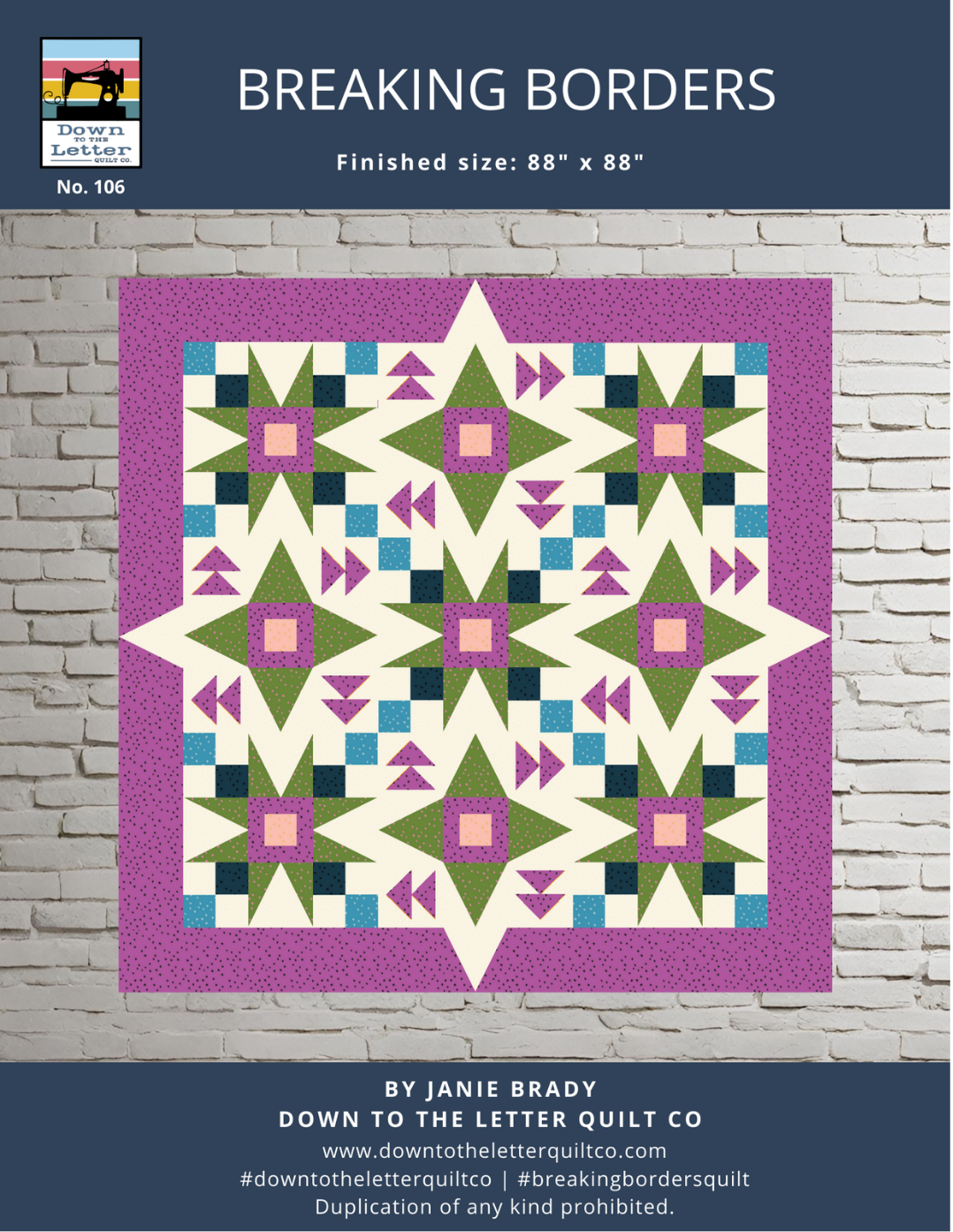 Breaking Borders Quilt Pattern - PDF Download