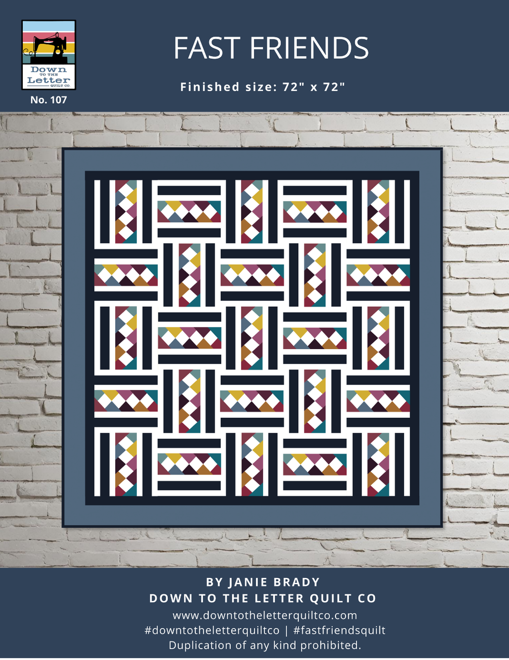 Fast Friends Quilt Pattern - PDF Download