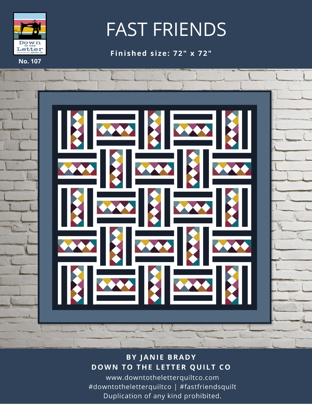 Fast Friends Quilt Pattern - PDF Download