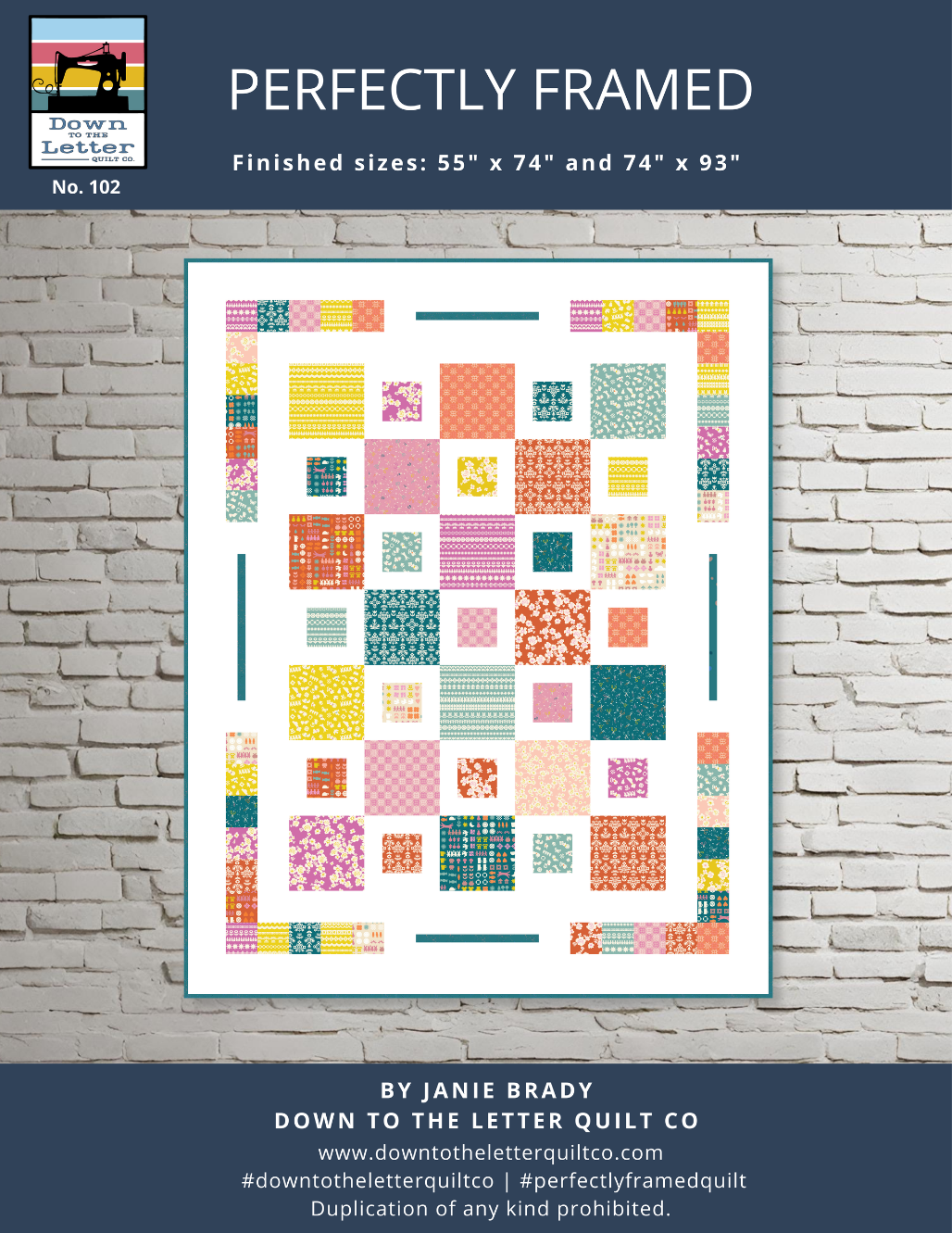Perfectly Framed Quilt Pattern - PDF Download